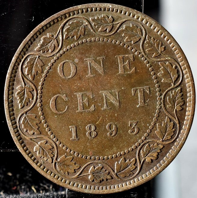 1893 Canada One Cent - XF KM#7