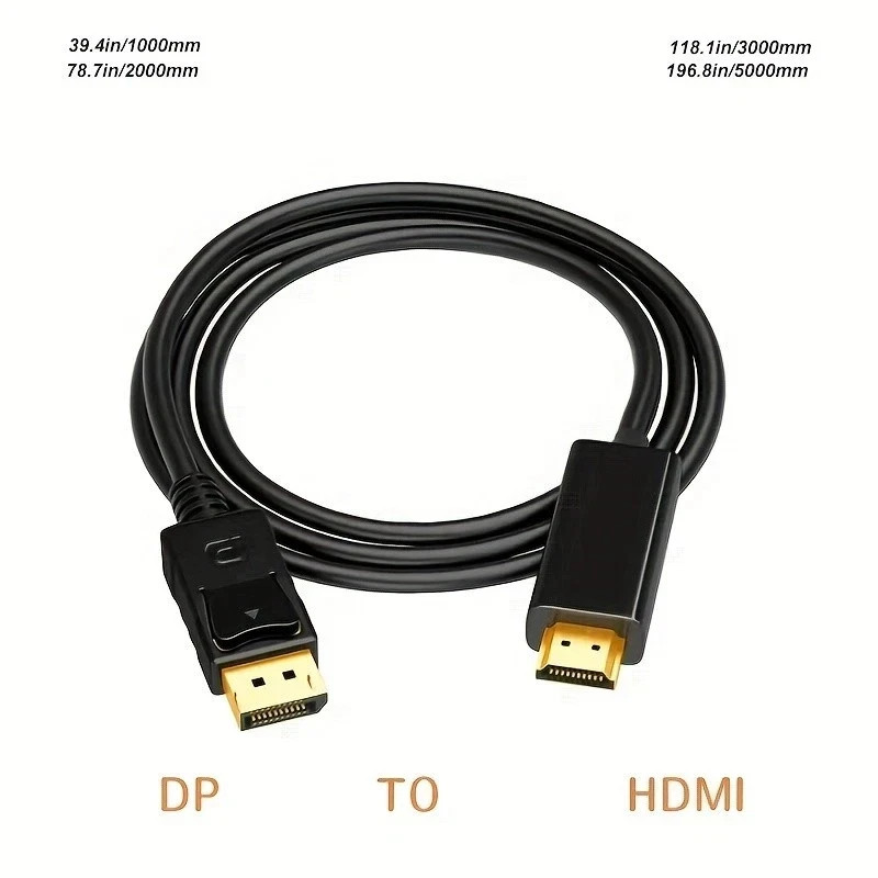 LOT Display Port to HDMI Cable DP Adapter Converter Audio Video PC HDTV 1080P