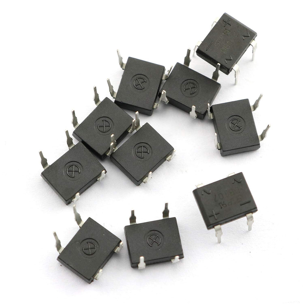 DB107 Bridge Rectifier 10PCS Electronic Silicon Diodes 1A 1000V 4-Pin Single Pha