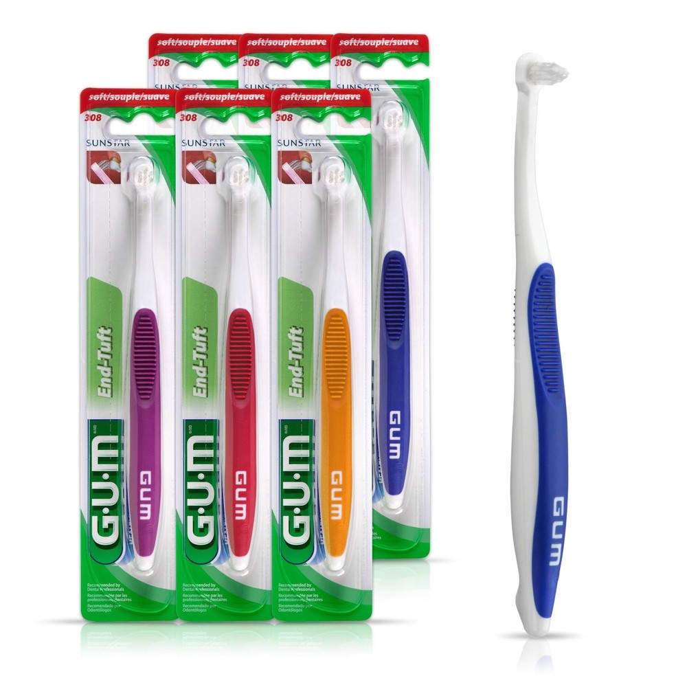 Extra Small Tuft Toothbrush for Implants, Back Teeth  Wisdom Teeth - 6 Pack