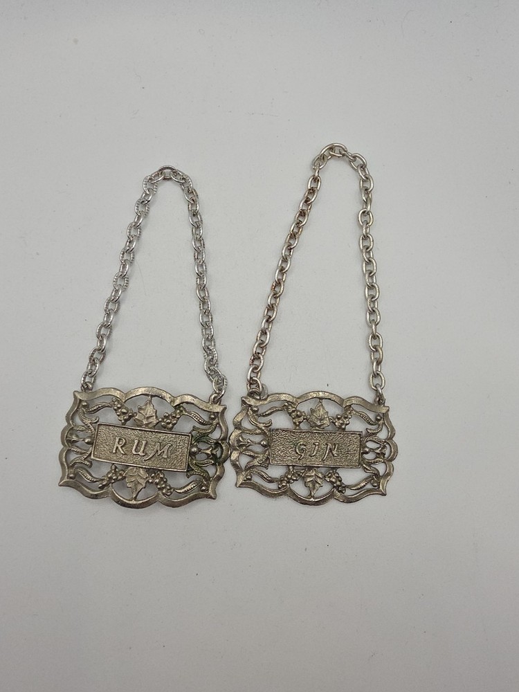 Bottle Decorations Gin Rum Bottle Neck Decoration Silver Tone