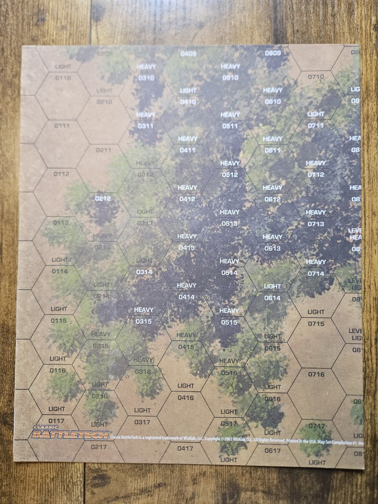 Classic Battletech 2003 Map Set Compilation #1 - 22 Total Maps (Missing Two) VG