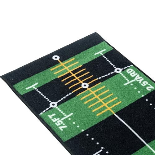 Golf Putting Practice Mat Set with Alignment Mirror & Upgraded Putting Mat