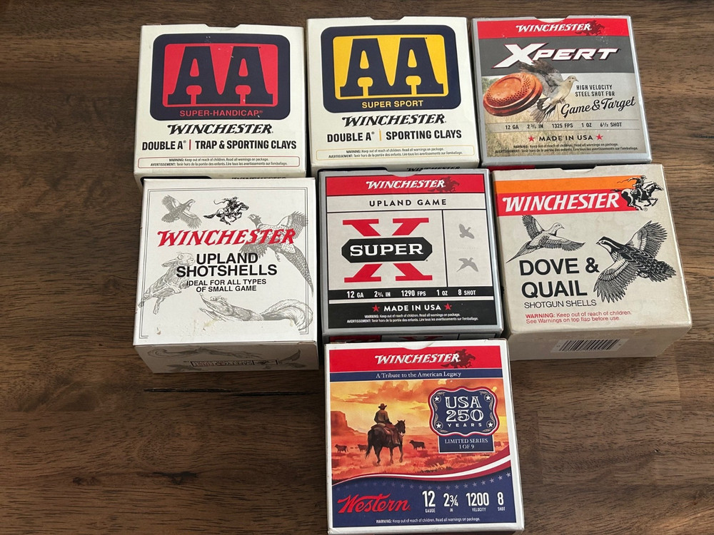 7 EMPTY 12 Ga  Shotgun Shell Boxes “WINCHESTER”