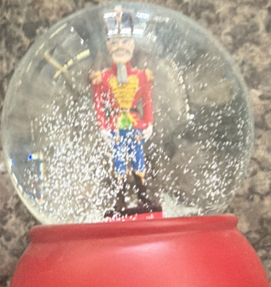 Houston Ballet Nutcracker Snow Globe Red Base Christmas Collectible