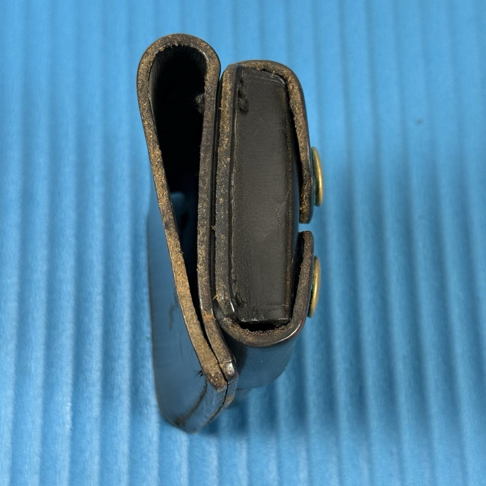 Jay Pee Double 38 Spl. 357 Ammo Dump Snap Pouch Black Leather