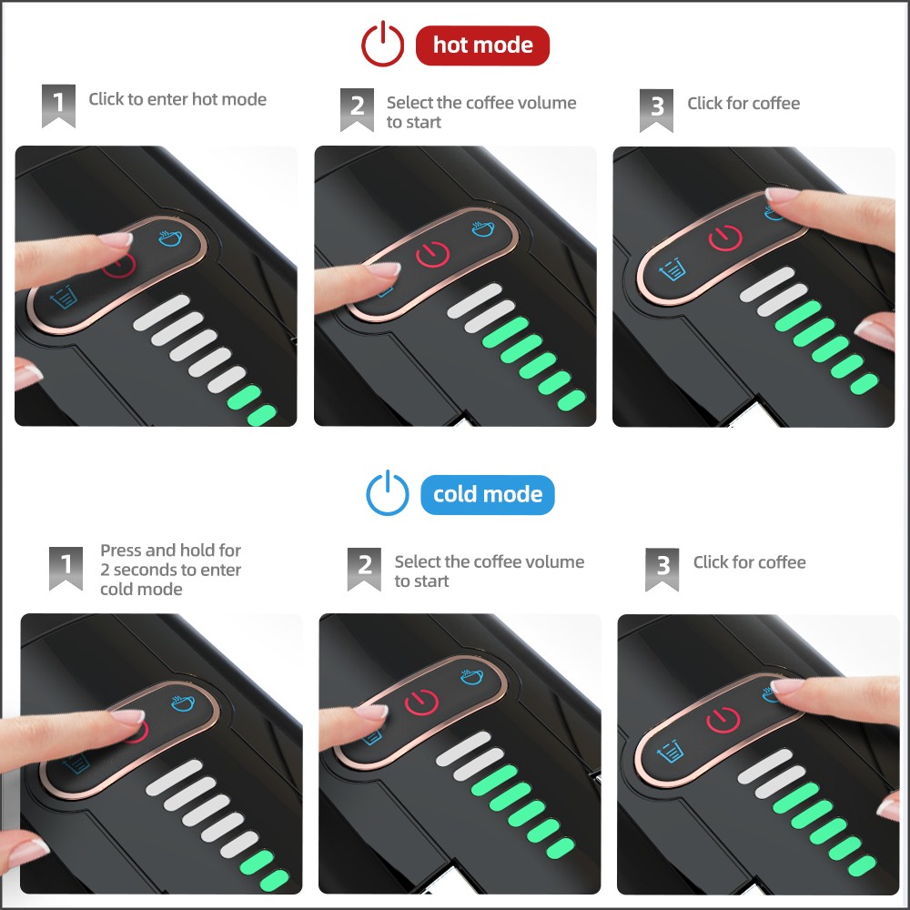 HiBREW H2B 5-in-1 Capsule Coffee Machine Hot/Cold Multiple Capsule Compatible