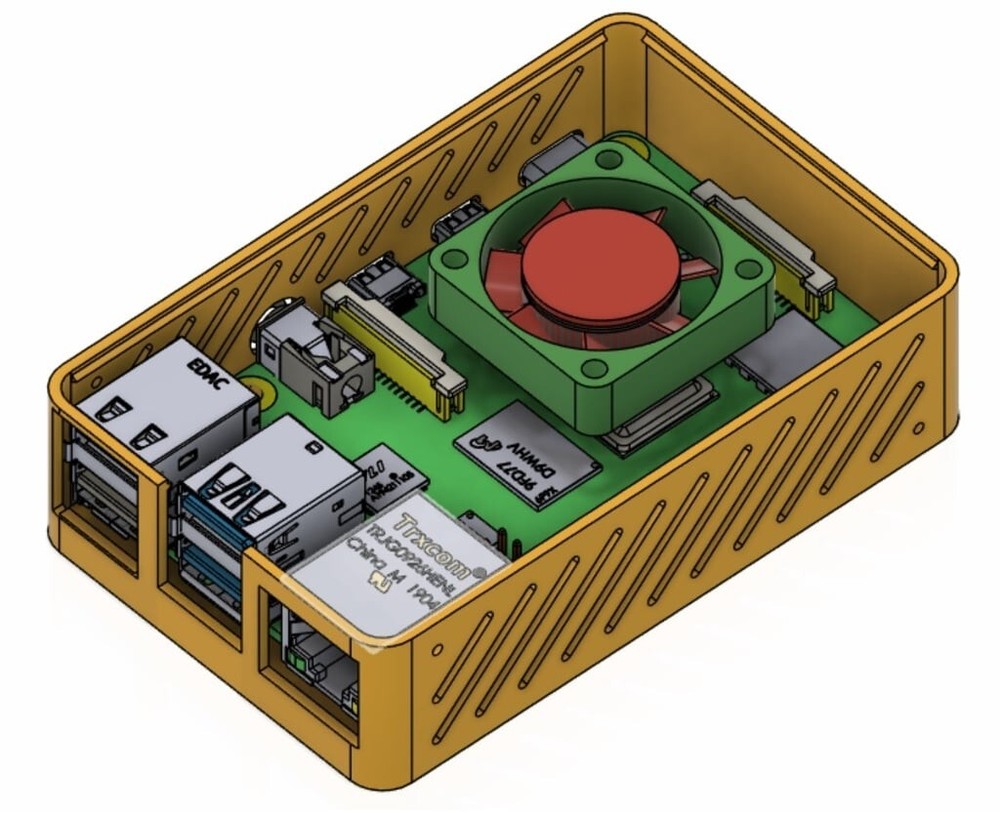 3D Printed Raspberry Pi 4B Fan Case