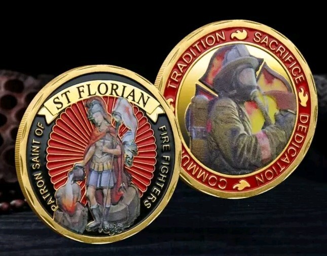 Firefighter St. Florian Challenge Coin Collectable