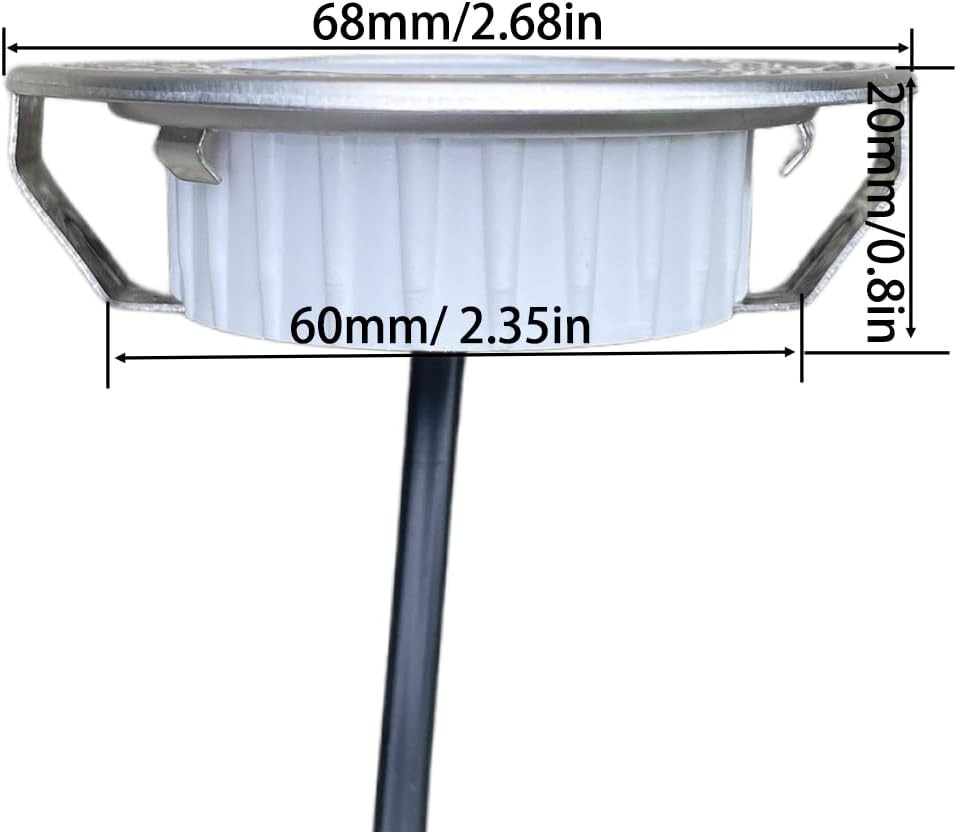 12V LED Recessed Ceiling Light 68mm for Kitchen Shelf – Compatible Replacement