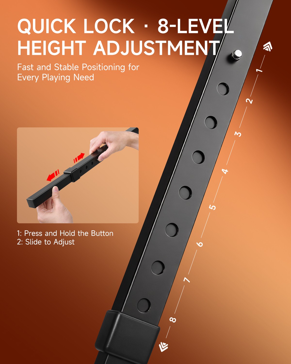 Donner DKS-200 Collapsible Metal Piano Keyboard Stand for 54–88 Key Piano Sturdy