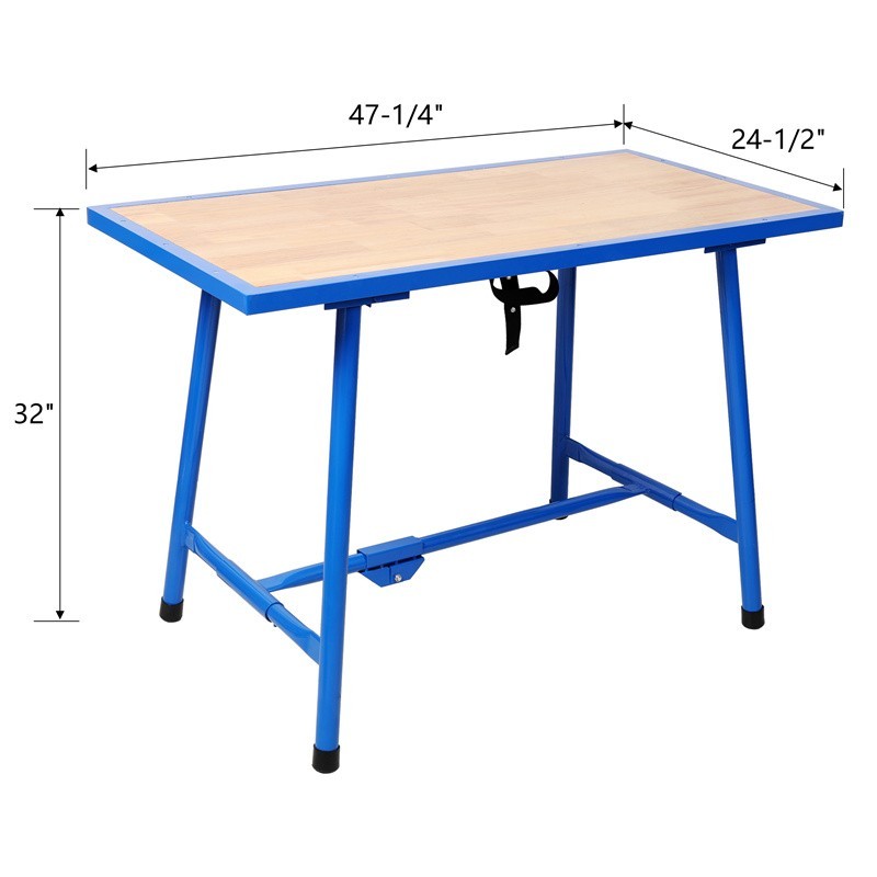 660lbs. Capatity Foldable Workbench Work Table Workshop Tool Bench for Garage