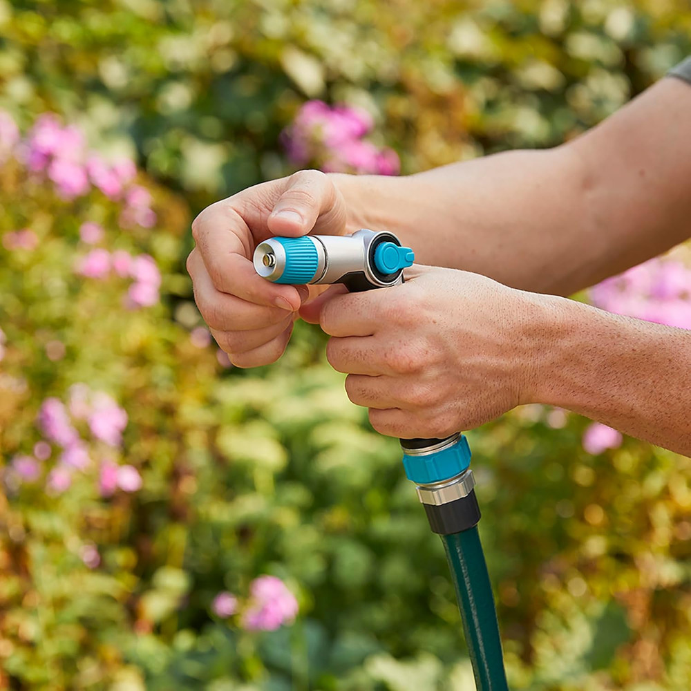 Medium Duty Thumb Control Garden Hose Nozzle with Adjustable Spray Pattern, Wate