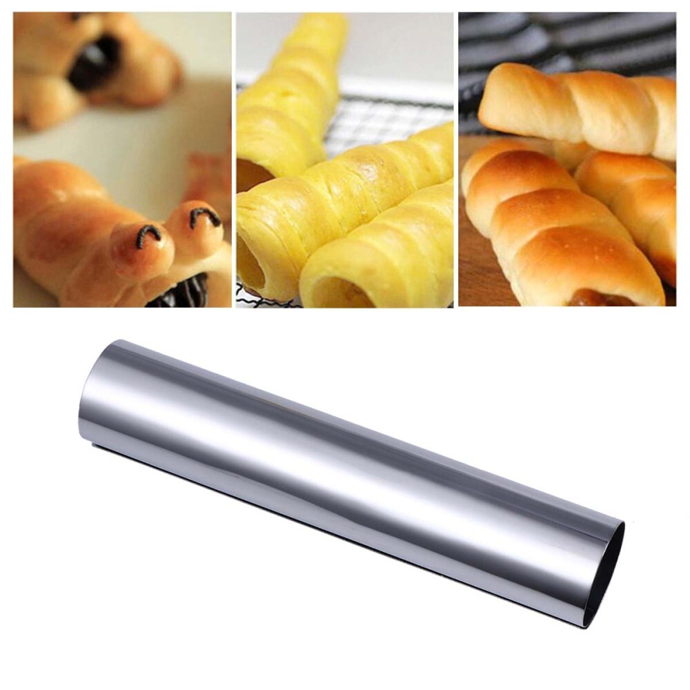 6PCS Cannoli Maker Cylindrical Bakeware Forms Pastry Molds Baking Tubes