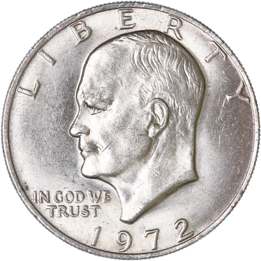 1972 (P) Eisenhower Dollar Type 3 AU+ Ike