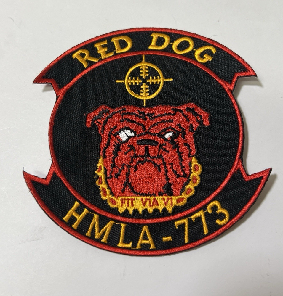 HMLA-773 Red Dog Patch 4" x 3 3/4"