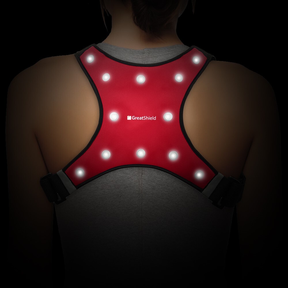 Reflective Waterproof LED Light Safety Vest Outdoor Running Cycling Biking Night