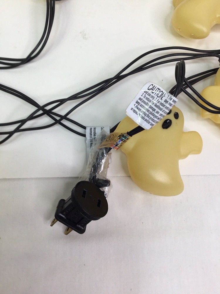 Halloween String lights 10 LED Blow Mold Ghost Tested