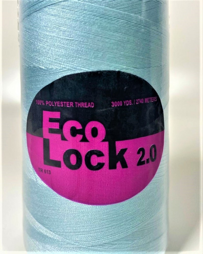 Eco-Lock 3,000 Yards 100% Polyester Thread -LIGHT BLUE