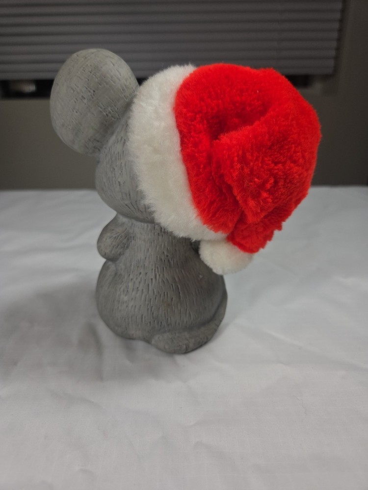 Vintage Christmas Santa Mouse Ceramic (Without Light)