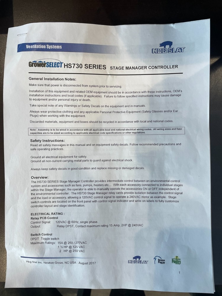 Grower Select 8 Relay Stage Manager Controller