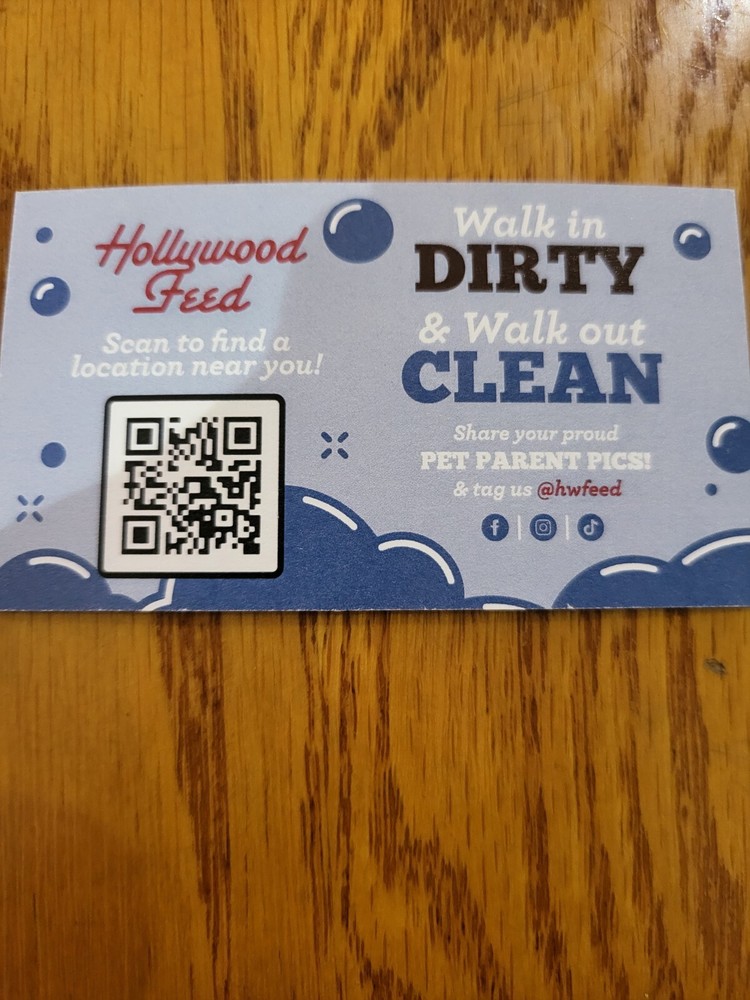Dog Self Wash Card
