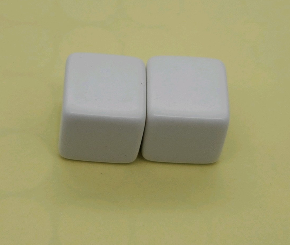 ETA HAND2MIND 2 Blank white dice with 50 writable labels (2 SETS) -20 extra dice