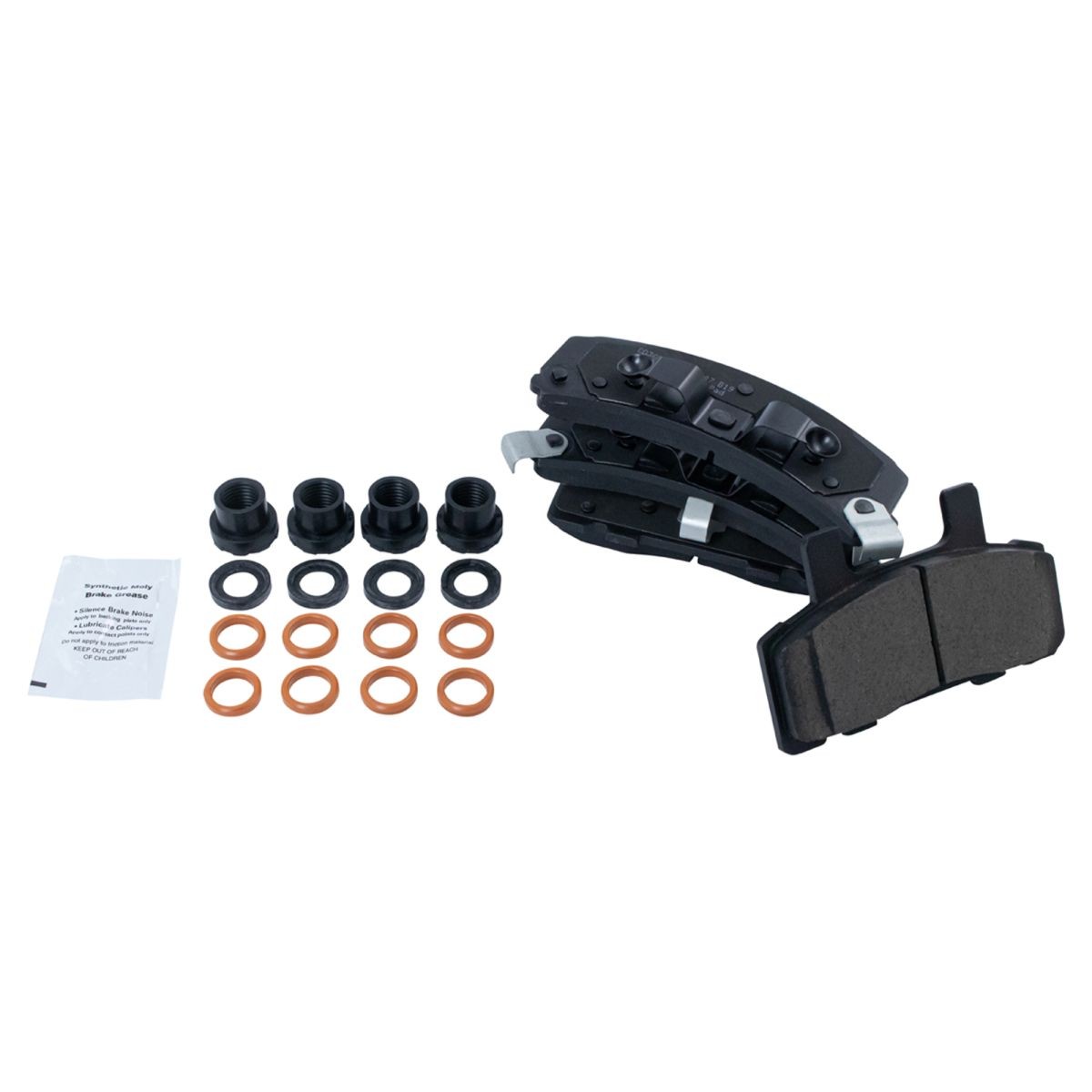 Front Ceramic Brake Pad & Performance Drilled Slotted Coated Rotors