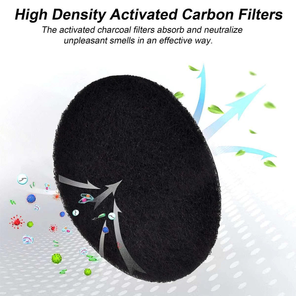 10 Pack 6.7 Inch Compost Bin Filter Pads Replacement for Kitchen Compost Bucket