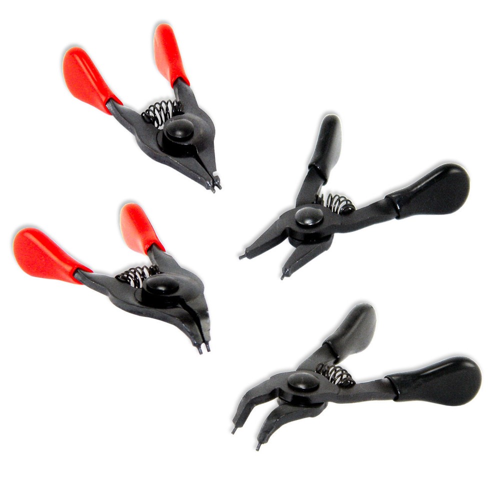 4 PC MINI SNAP RING PLIER SET - CHROME MOLY - S-RING & D-RING - FREE SHIPPING