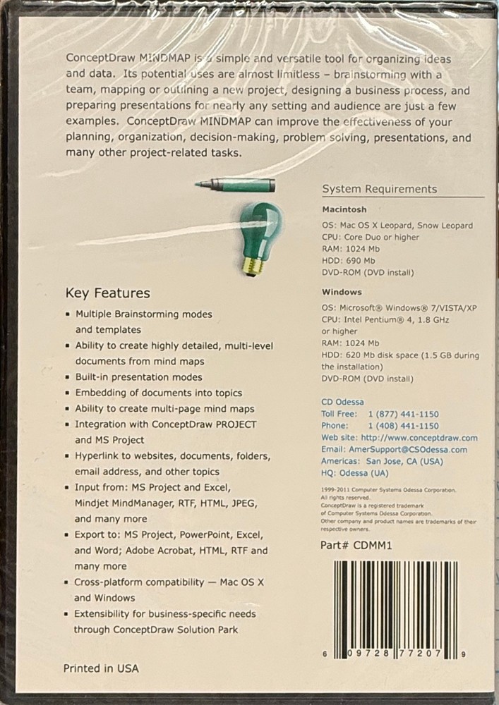 ConceptDraw MindMap 7 - Idea Mapping & Planning Software - NEW/SEALED