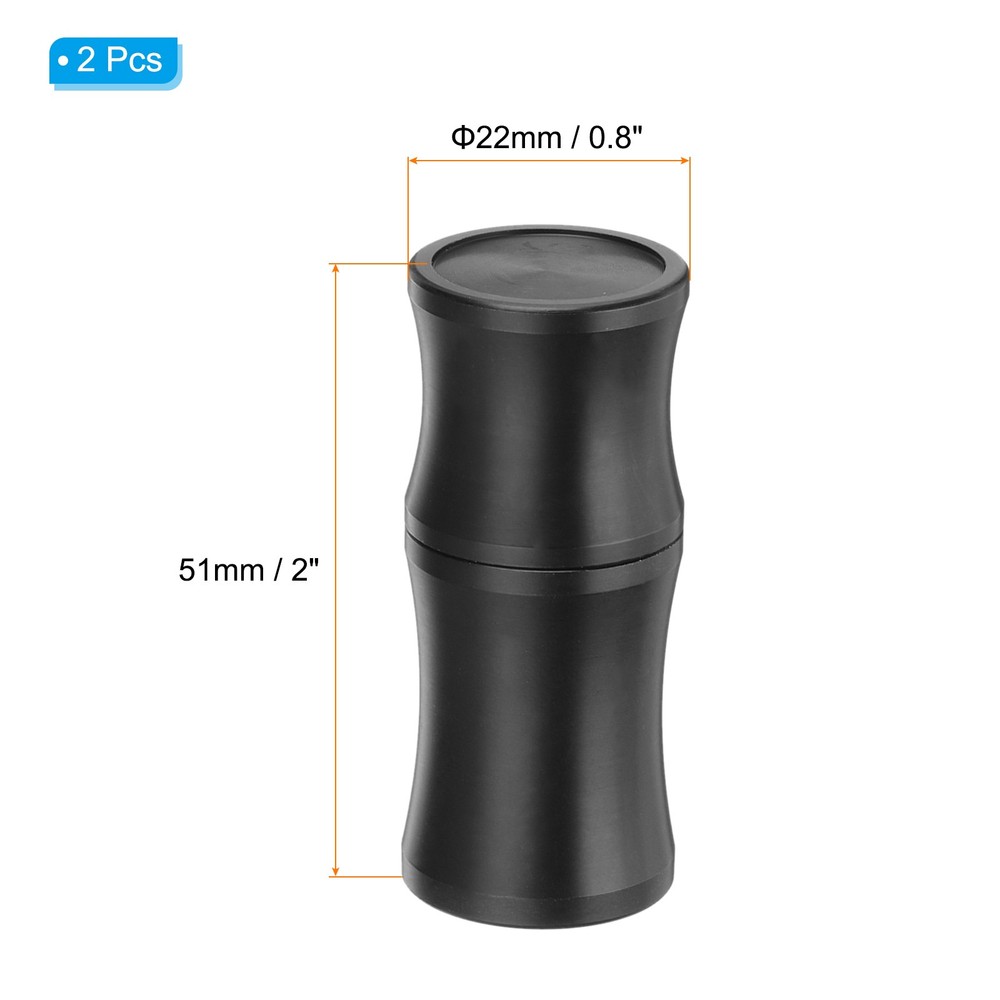 2 Pcs Pool Cue Joint Protector 5/16x3, Billiard Cue Joint Thread Cap, Black