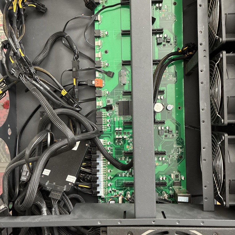 6 Slots Mining Rig With EVGA SuperNova 1600 Platinum PSU without GPUS