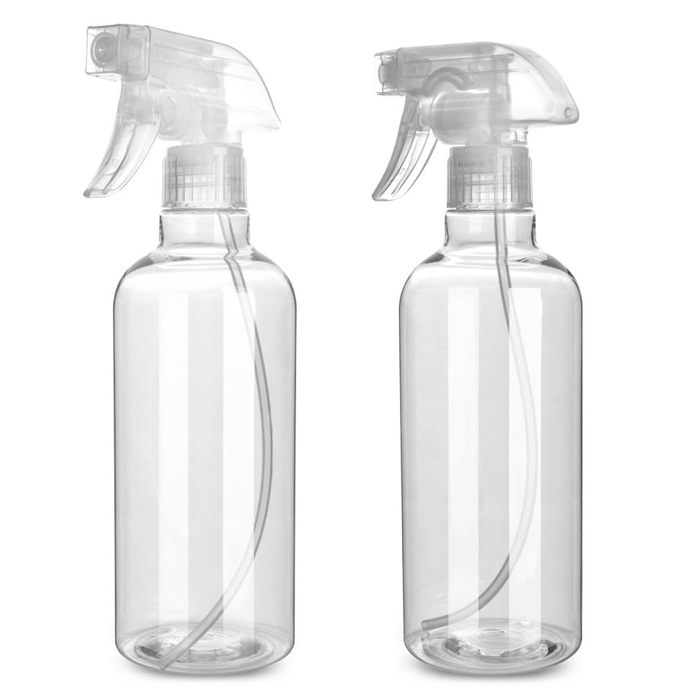 SANEMBER 16.9oz Spray Bottles 2Pack, Adjustable Nozzle, Refillable Multipurpose