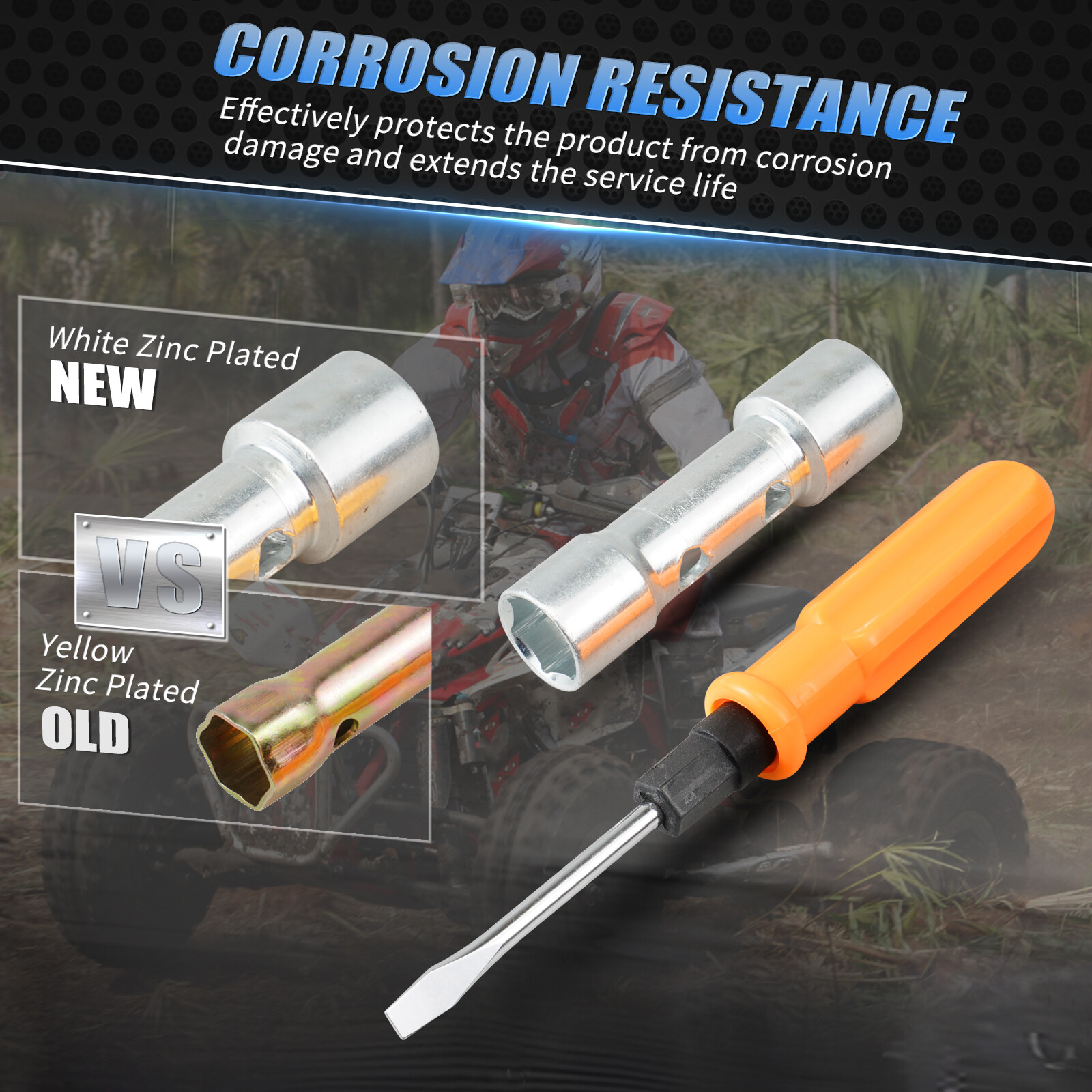 16mm/18mm Spark Plug Wrench Spanner Socket Tool For Honda TRX450 TRX400EX TRX300