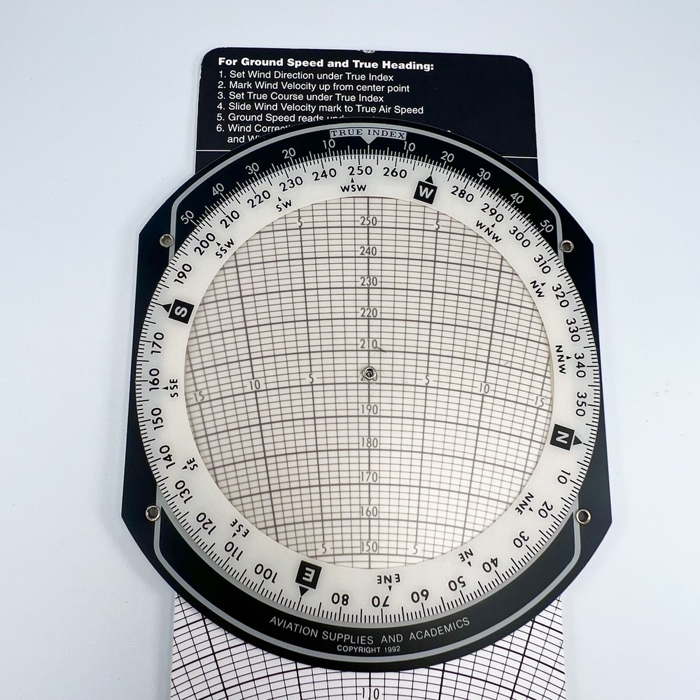 1992 - 1994 ASA Air Classics Micro E6B Flight Computer with Manual, Plastic Case