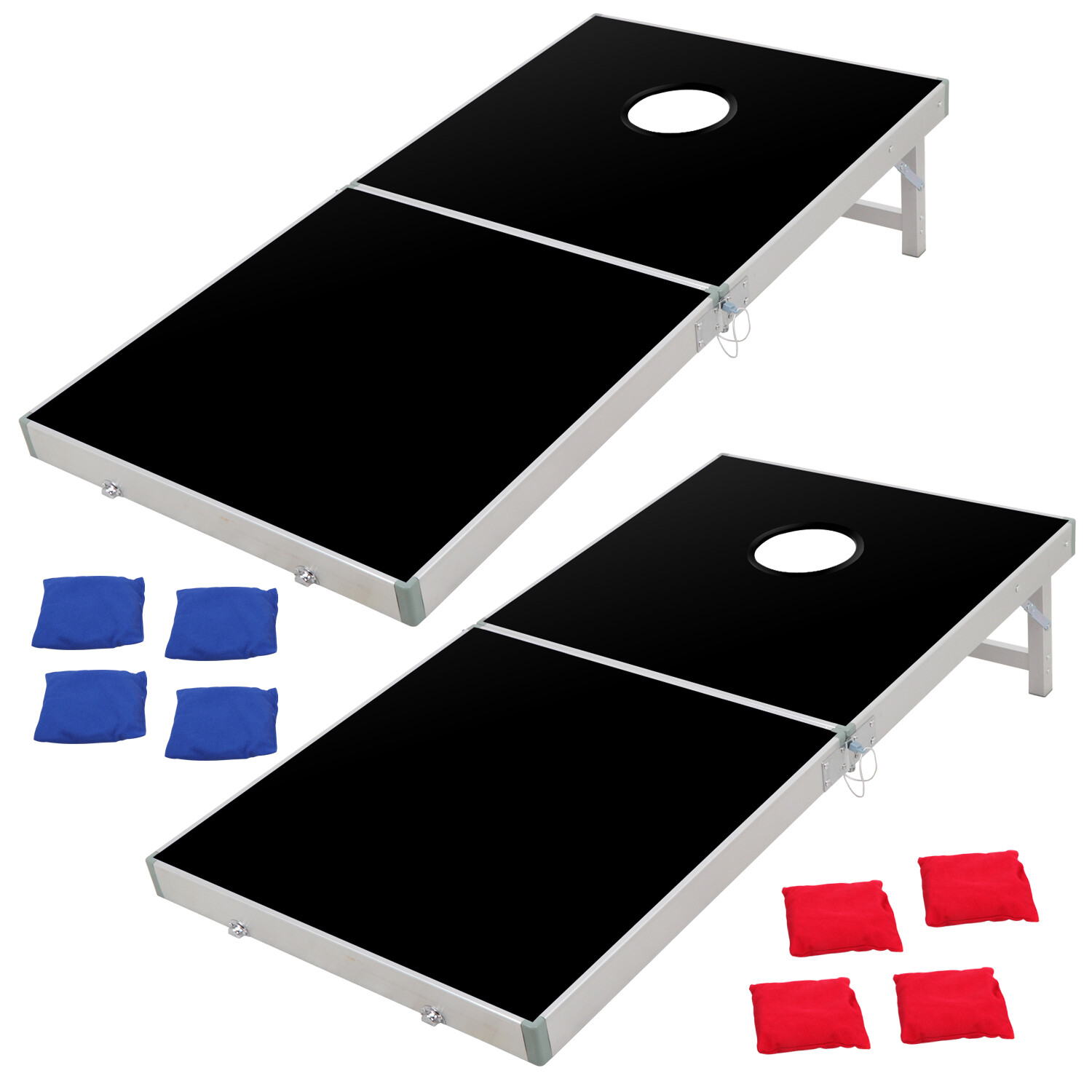 Aluminum Foldable Cornhole PRO Regulation Size Bean Bag Toss Game Set - 4 x 2FT