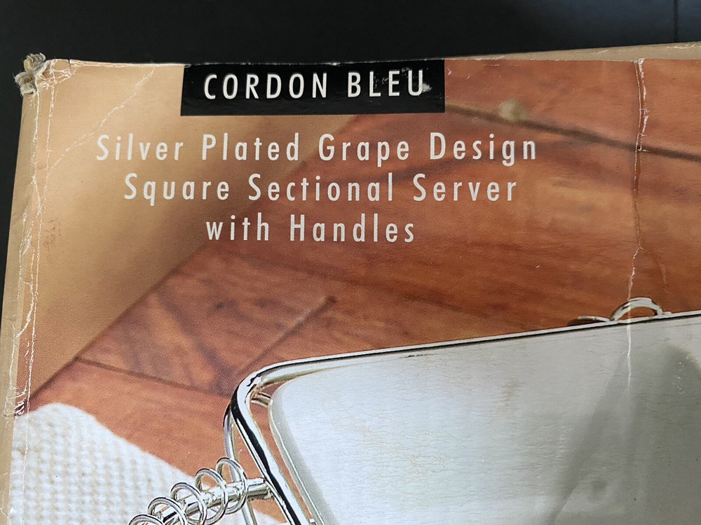 Cordon Bleu Silver Plated Grape Squear Sectional Server Handles 835