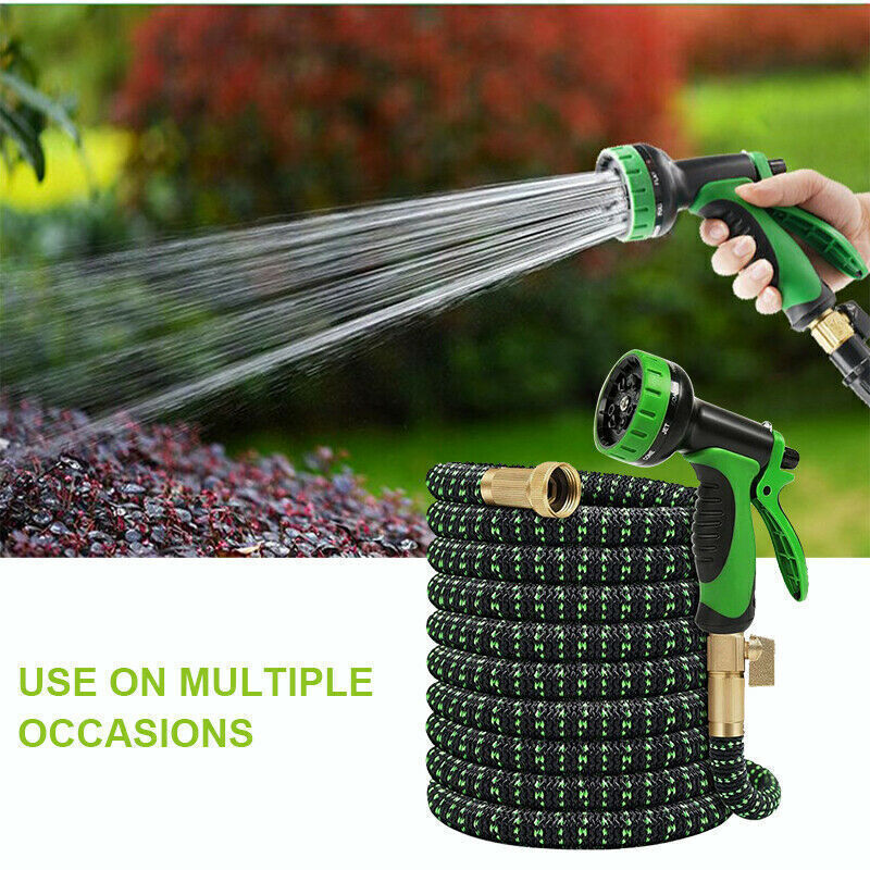 50FT 100FT 4X Stronger Deluxe Heavy Duty Expandable Flexible Garden Water Hose