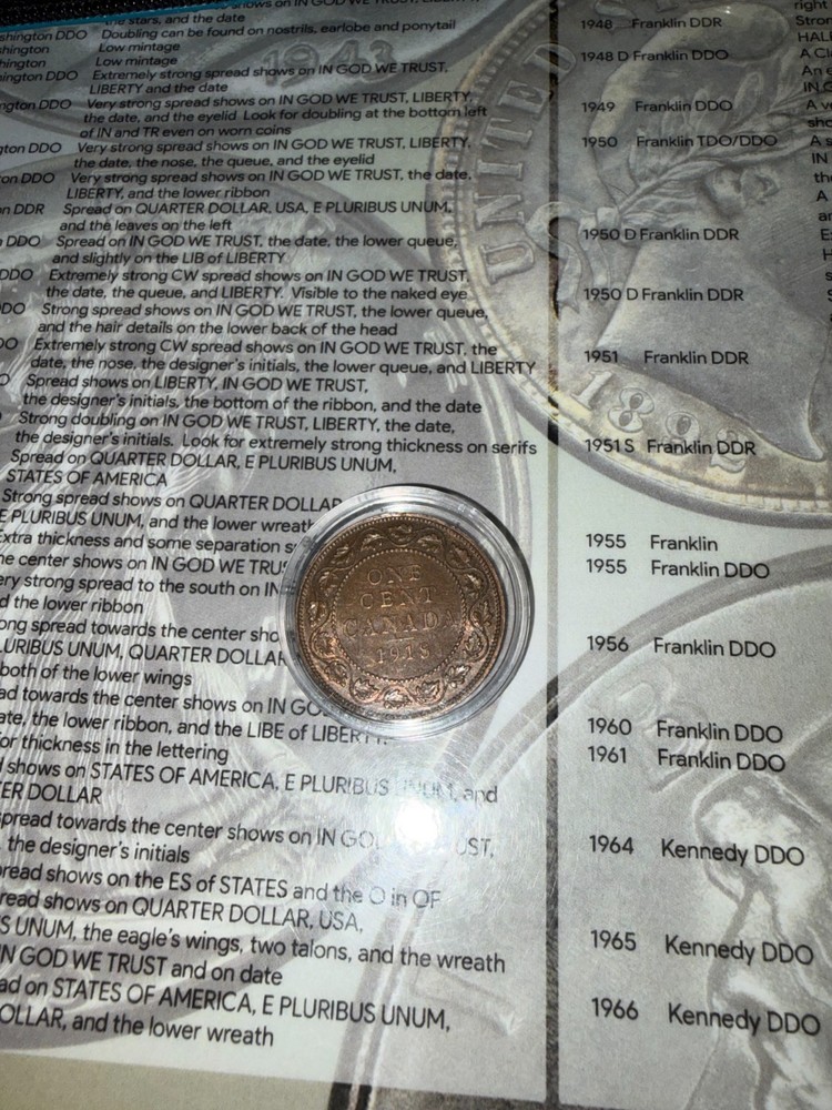 1917 and 1918 Canada Cents