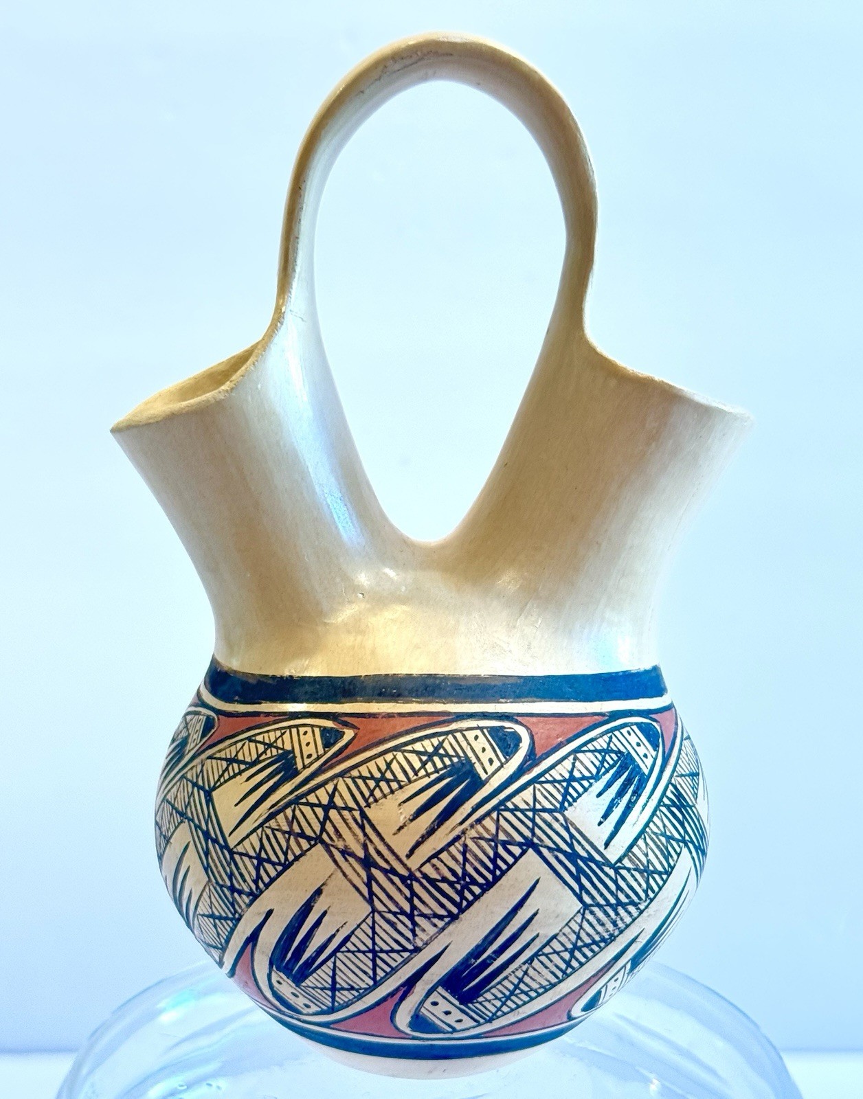 SUPERB Elton Nampeyo HOPI Polychrome Wedding Vase Migration Native Sikyatki VTG