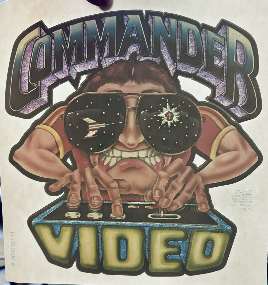 Original Vintage Roach 1981 Commander Video Arcade Game Iron On Transfer