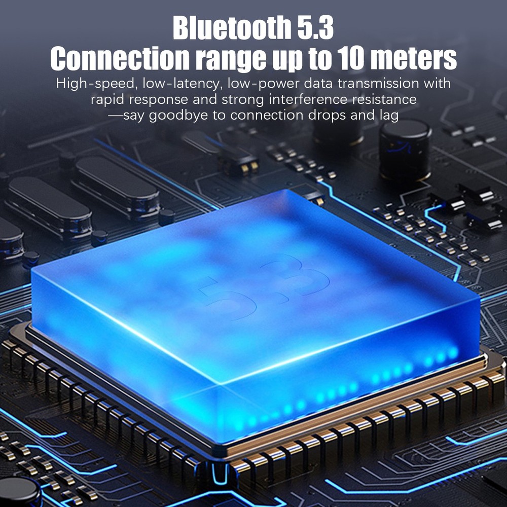 1-To-2 Bluetooth 5.3 Receiver Wireless Audio HiFi Music Adapter 3.5mm Jack AUX