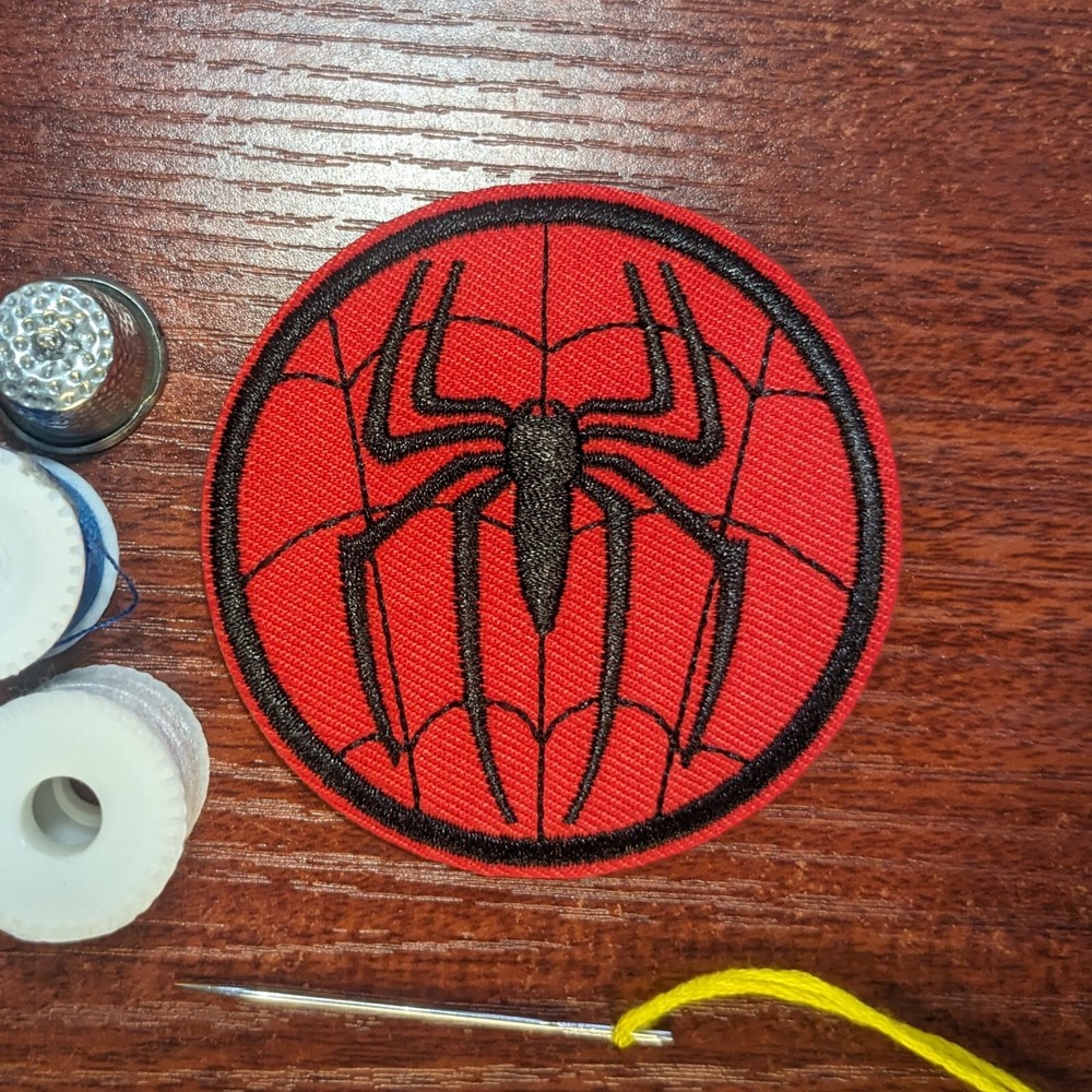 Spiderman Patch Comic Book Spiderverse Superhero Embroidered Iron On Patch 3"