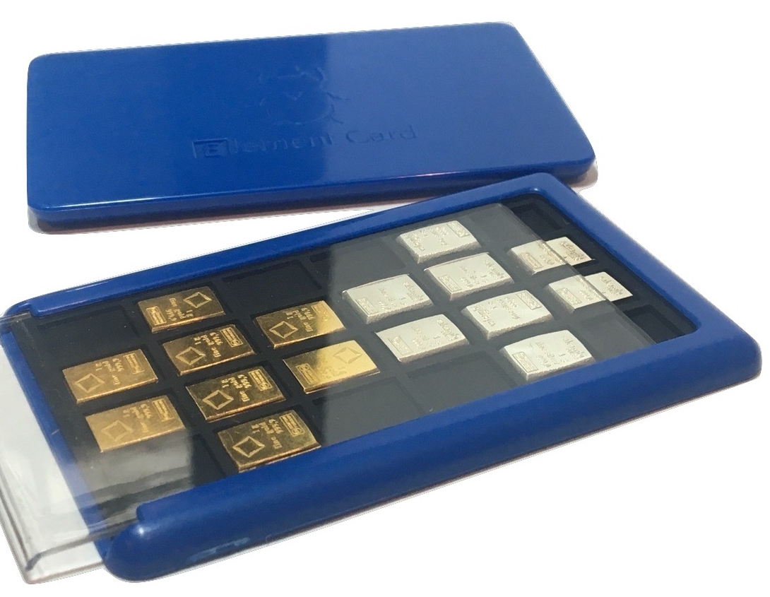 Empty Element Card Holds Silver Platinum Palladium Gold 1g Bullion Bars Valcambi