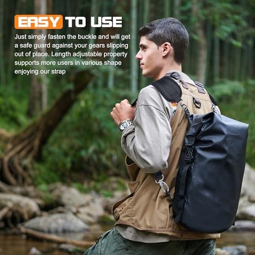 Backpack Straps with Clips,adjustable Padded shoulder strap Replacement Black