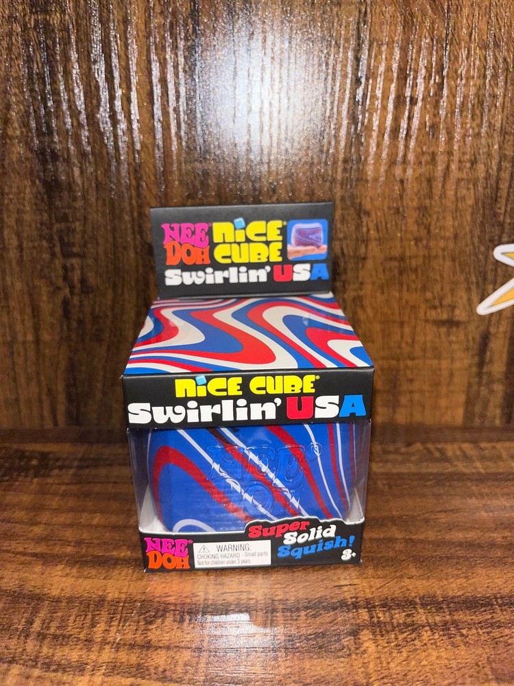 Nee Doh Nice Cube Swirlin USA Super Solid Squish