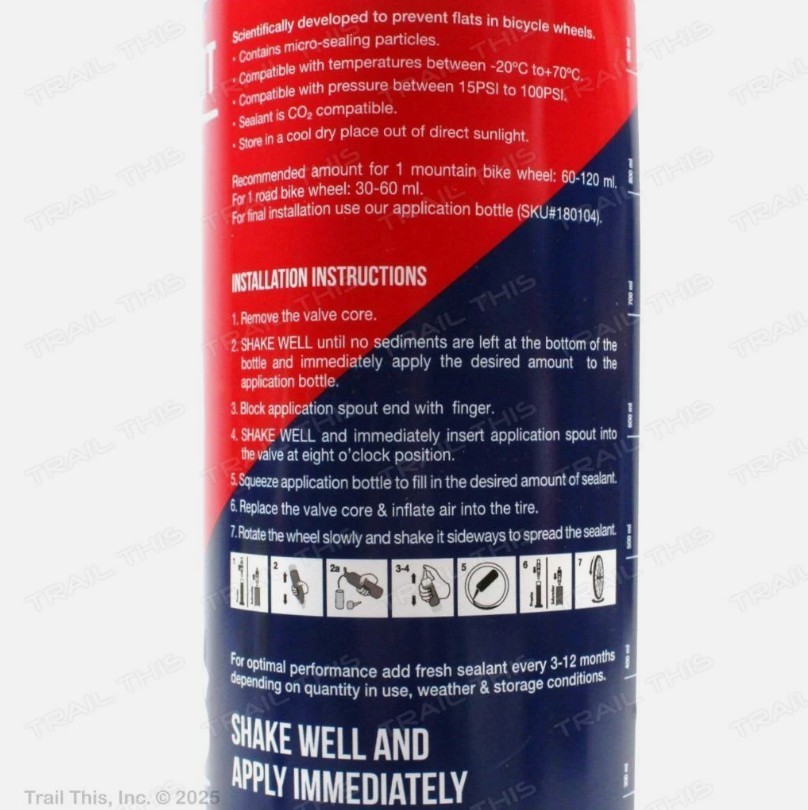 Joe's No Flats 125m Bicycle Super Sealant for Tubeless & Tubes Fast-Sealing