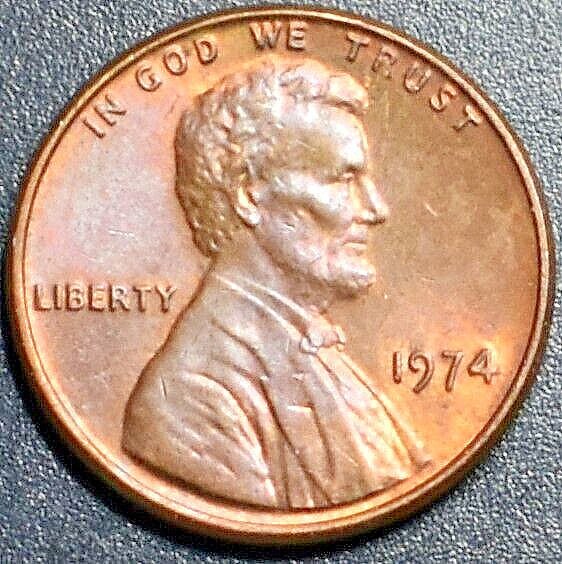 1974 ERROR PENNY INDENT BELOW STEPS 163