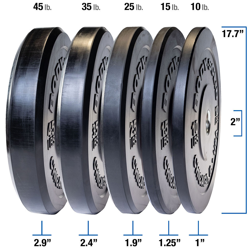 Chicago Extreme Bumper Plates 10, 15, 25, 35, 45 lb.